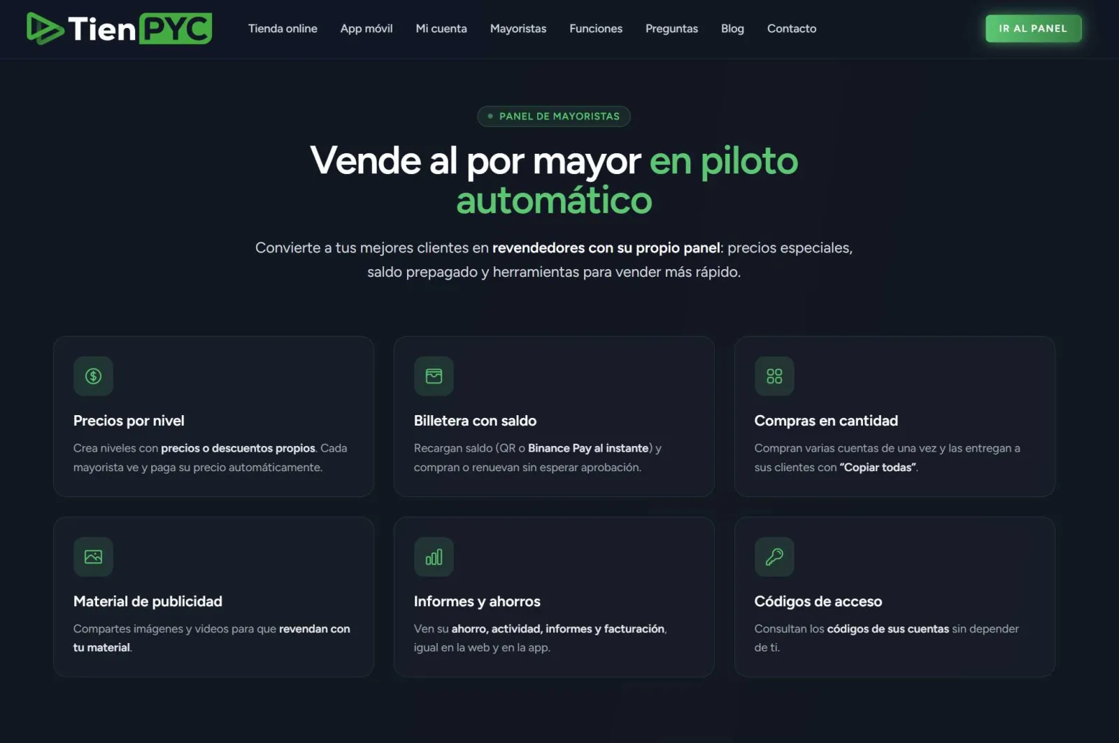 Guía de Panel para sus Mayoristas o Revendedores