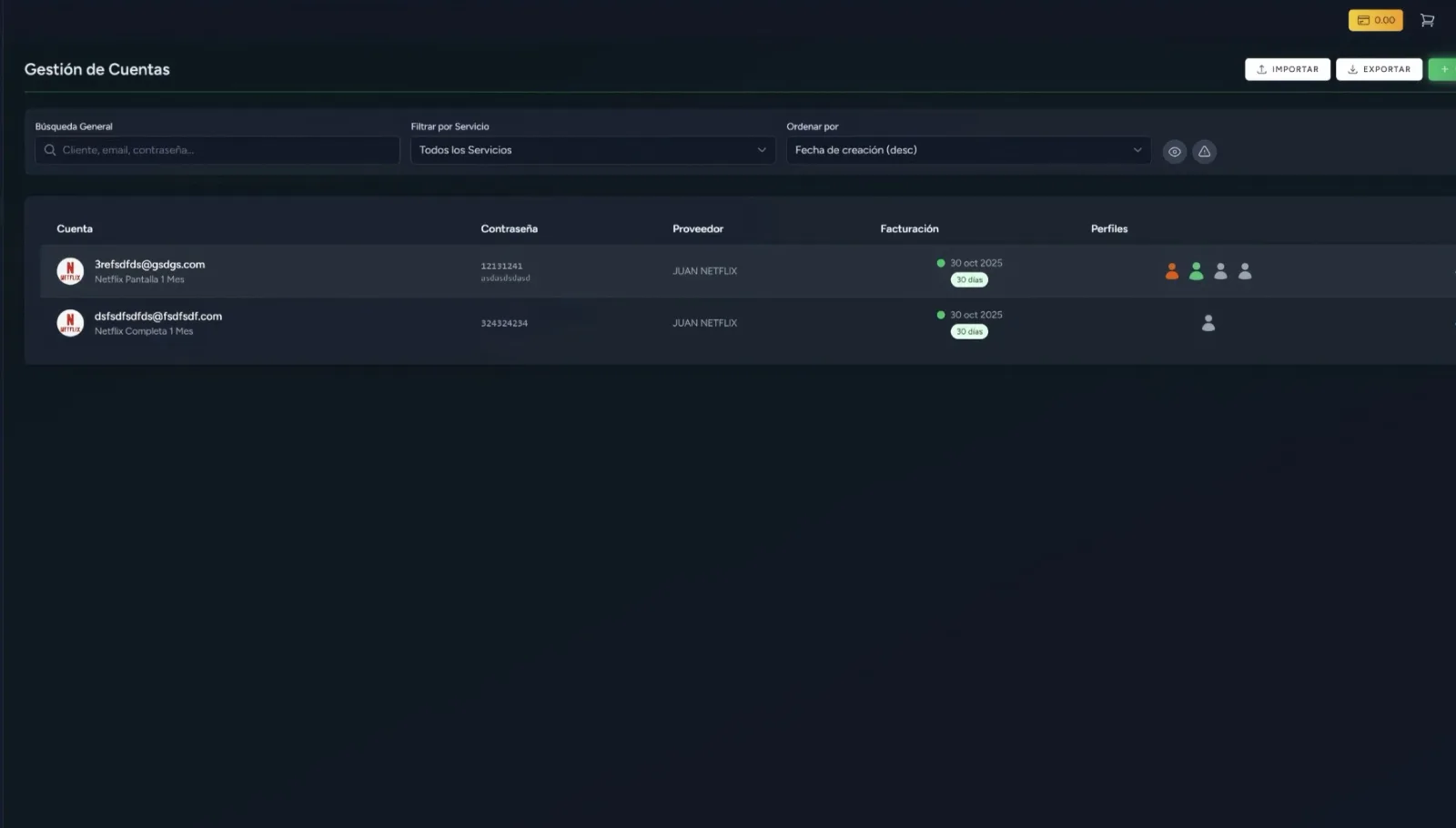 Formas de realizar ventas en el gestor de cuentas de streaming TienPYC.com